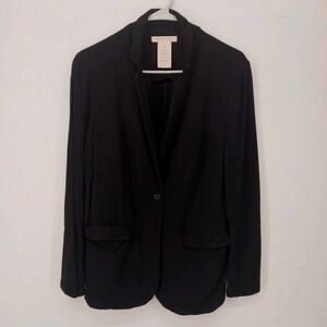 Philosophy Black Soft Stretch Lightweight Casual Blazer Jacket Size Medium‎